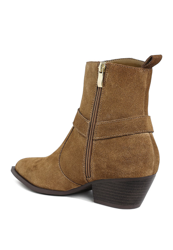 harness detail ankle boots by ruw#color_taupe