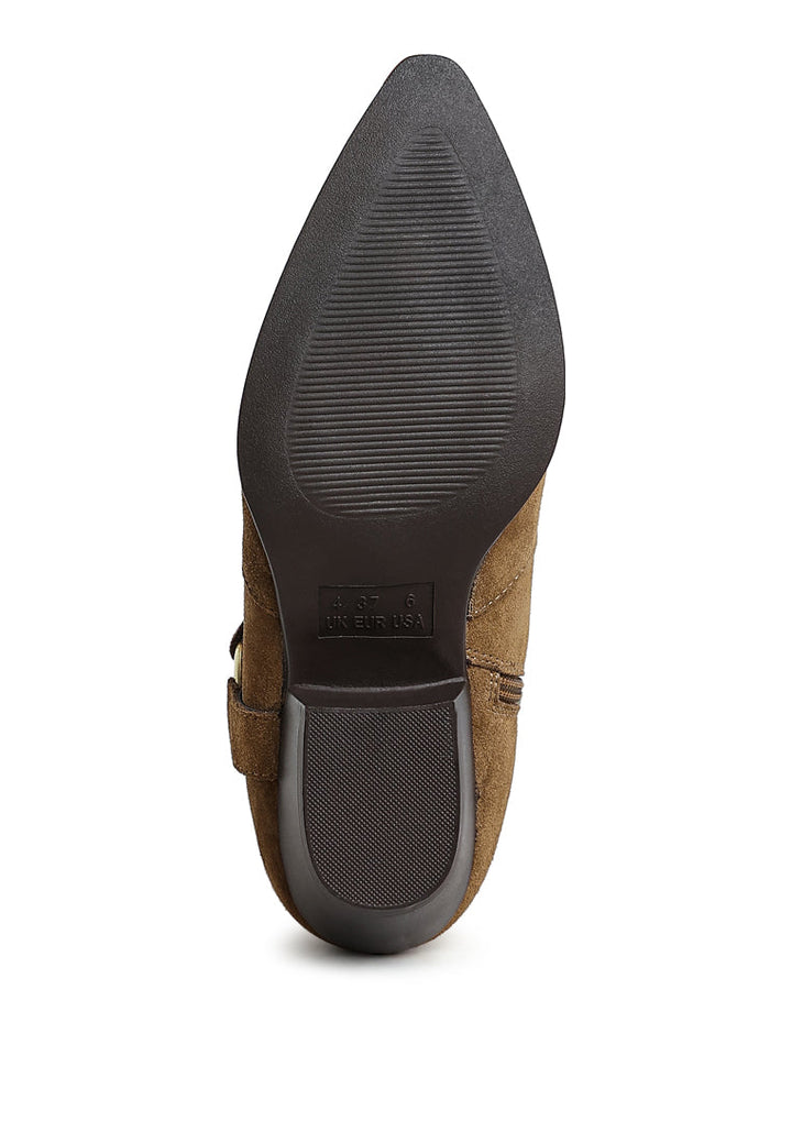 harness detail ankle boots by ruw#color_taupe