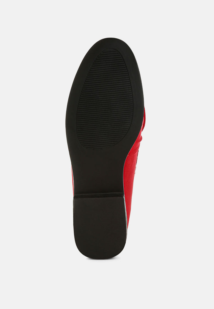 havisham bow accent heeled loafers#color_red