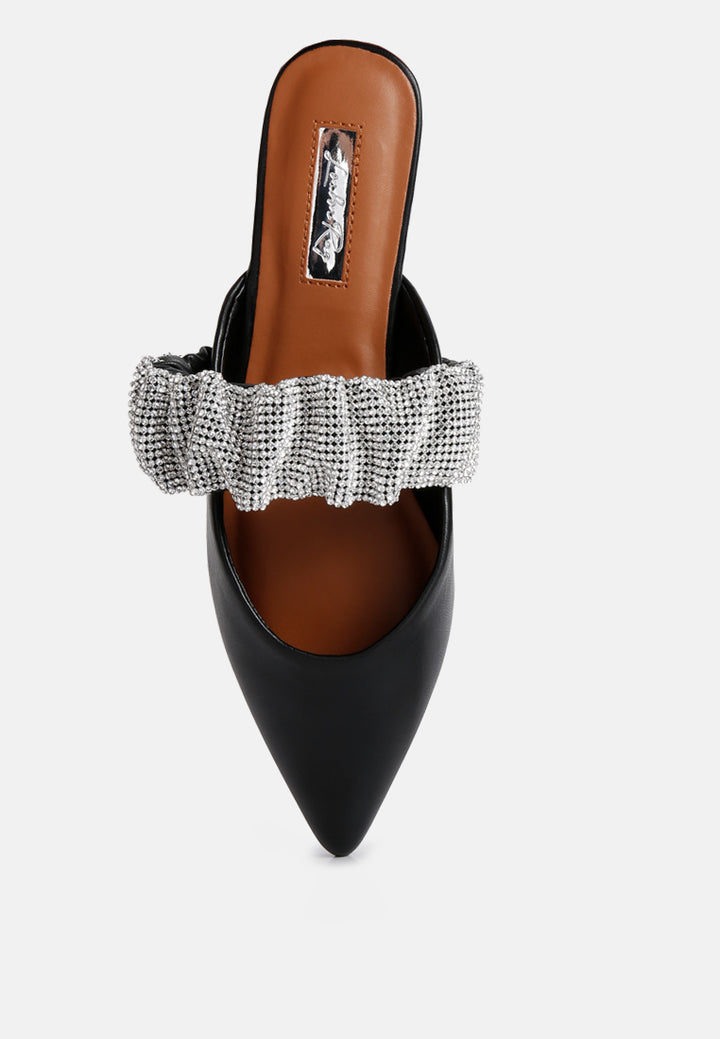 hemessen diamante strap flat mules by ruw#color_black
