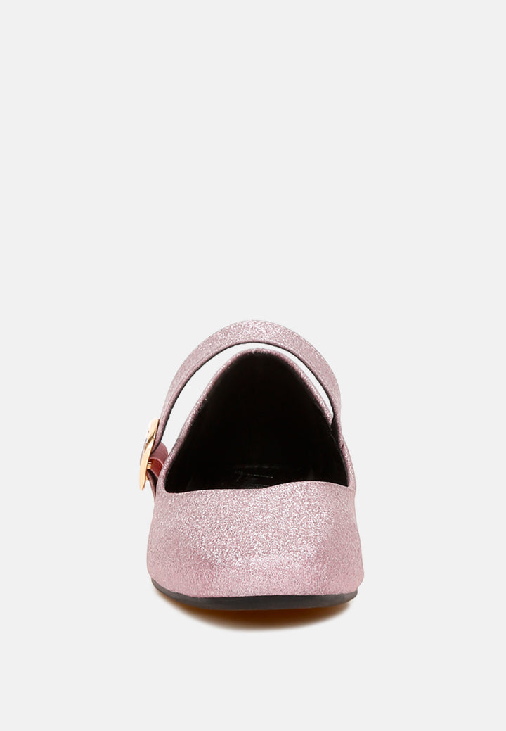 glitter pin buckle ballerinas by ruw#colour_pink