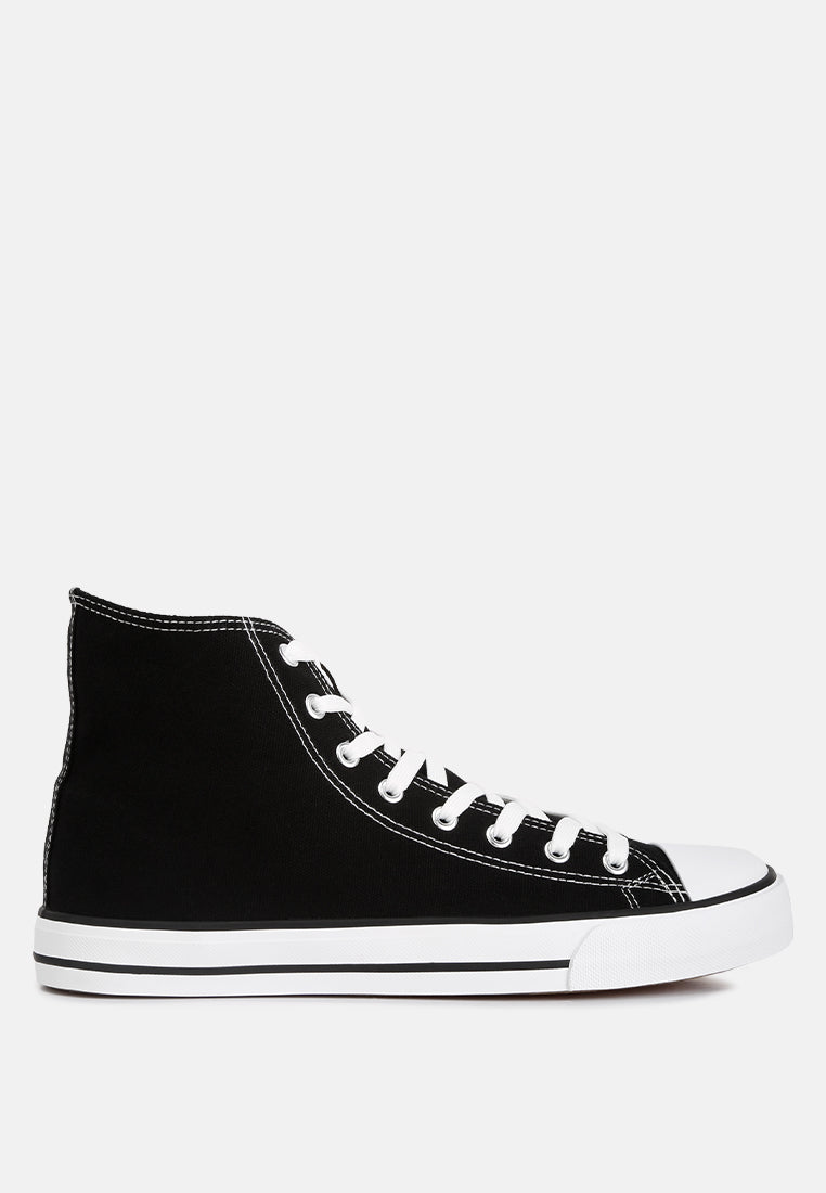 men's high ankle canvas sneakers
#color_black-white