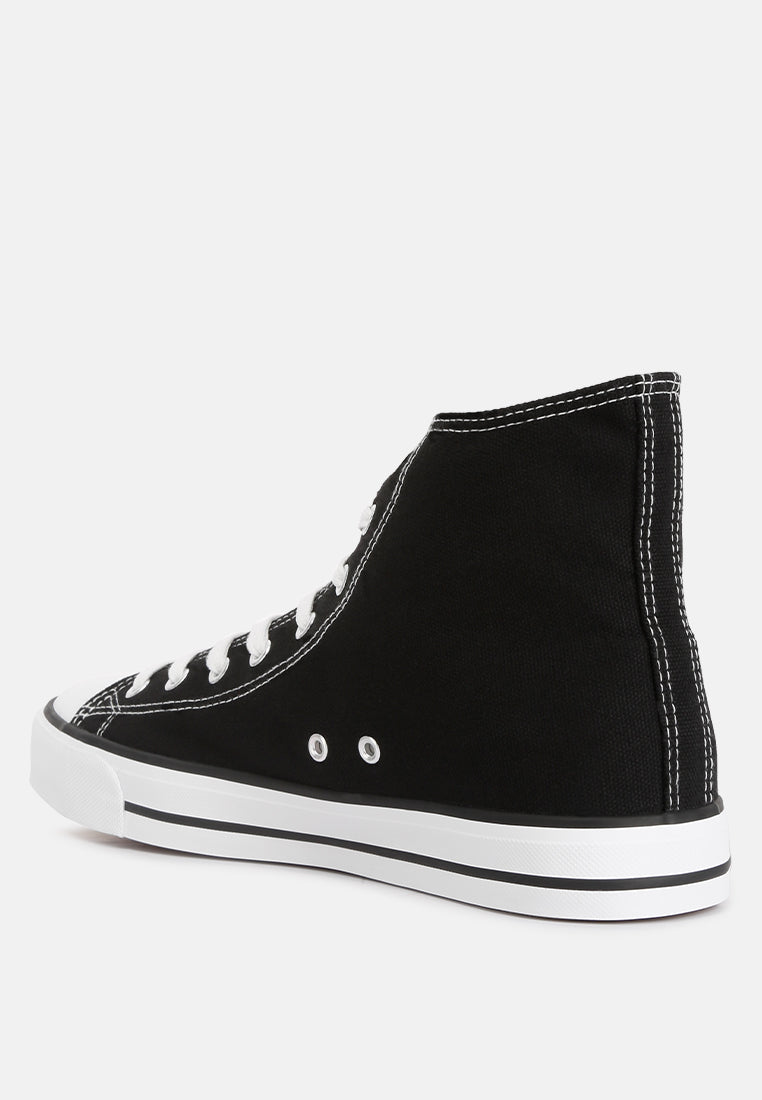 men's high ankle canvas sneakers
#color_black-white