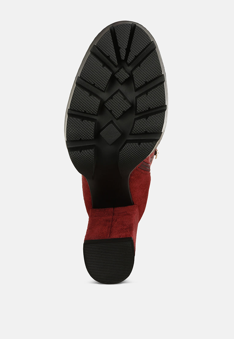 maple faux suede long boots by ruw#color_burgundy