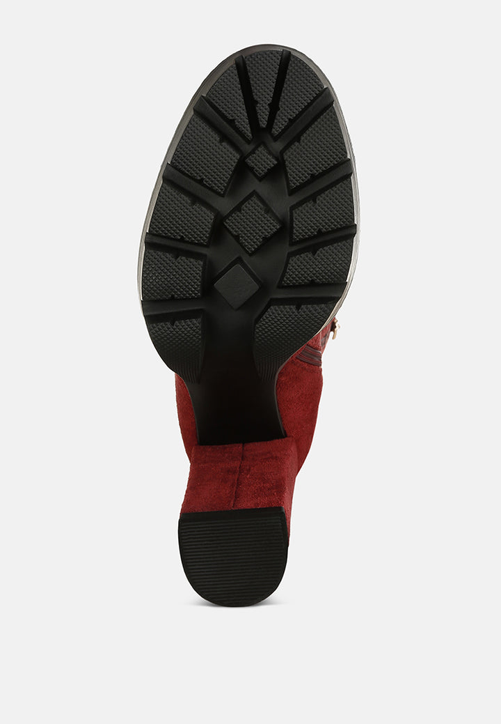 maple faux suede long boots by ruw#color_burgundy