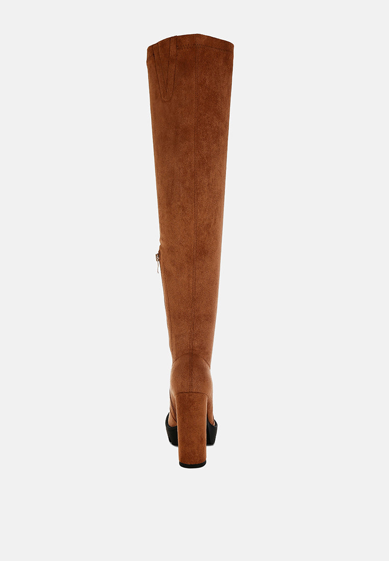 maple faux suede long boots by ruw#color_tan