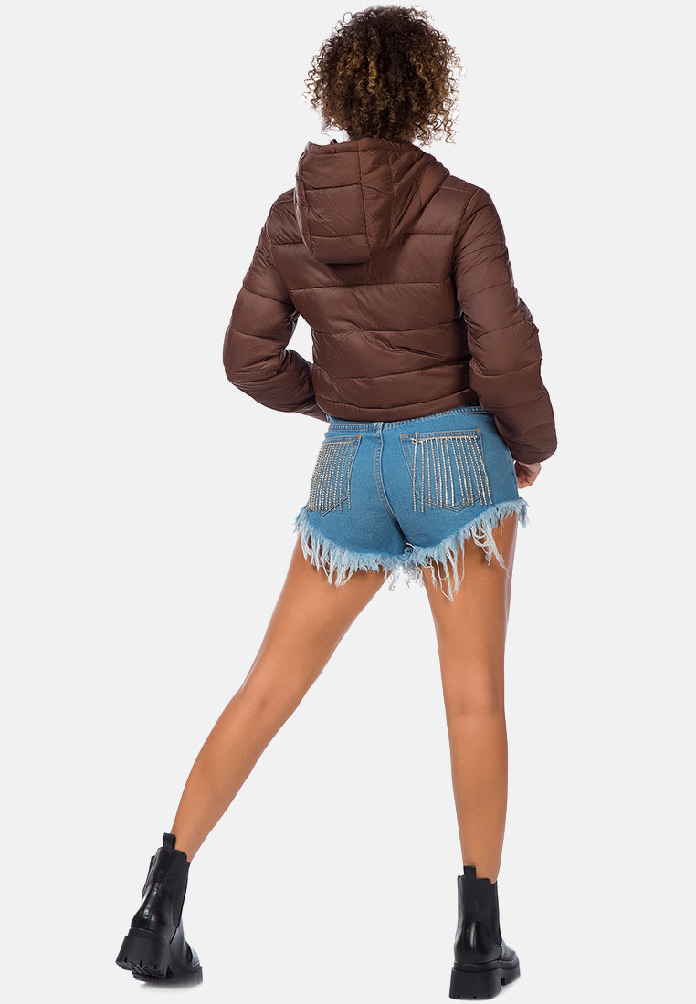 puffer hoodie jacket#color_brown
