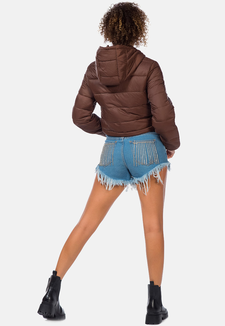 puffer hoodie jacket#color_brown