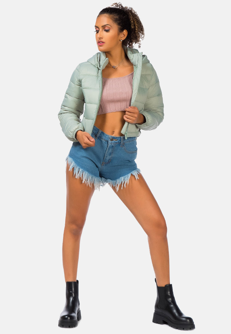puffer hoodie jacket#color_sage