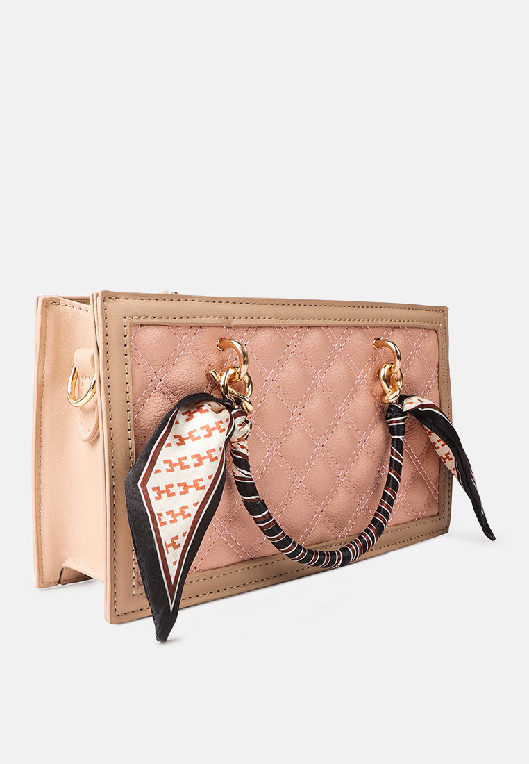 high street quilted hand bag#color_pink