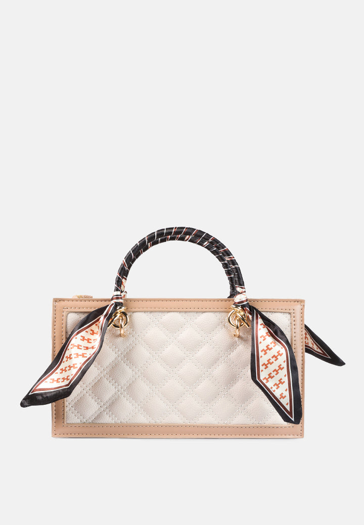 high street quilted hand bag#color_beige