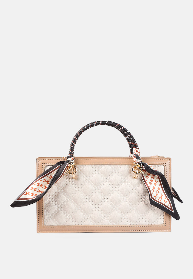 high street quilted hand bag#color_beige