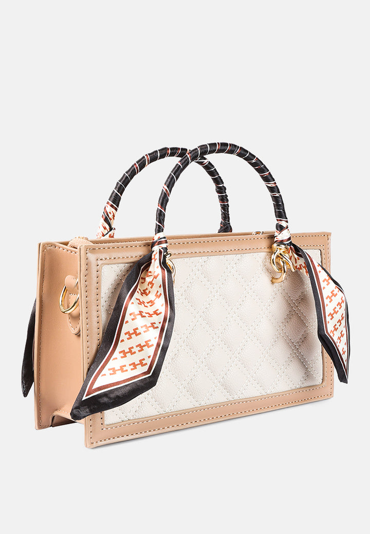high street quilted hand bag#color_beige