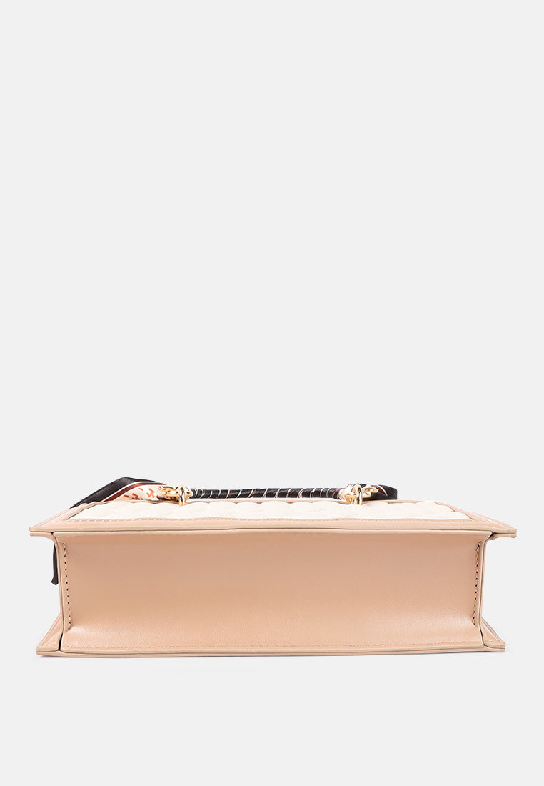 high street quilted hand bag#color_beige