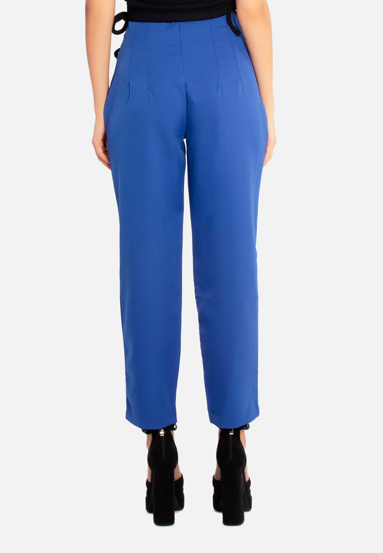 high waist semi casual trouser by ruw#color_blue