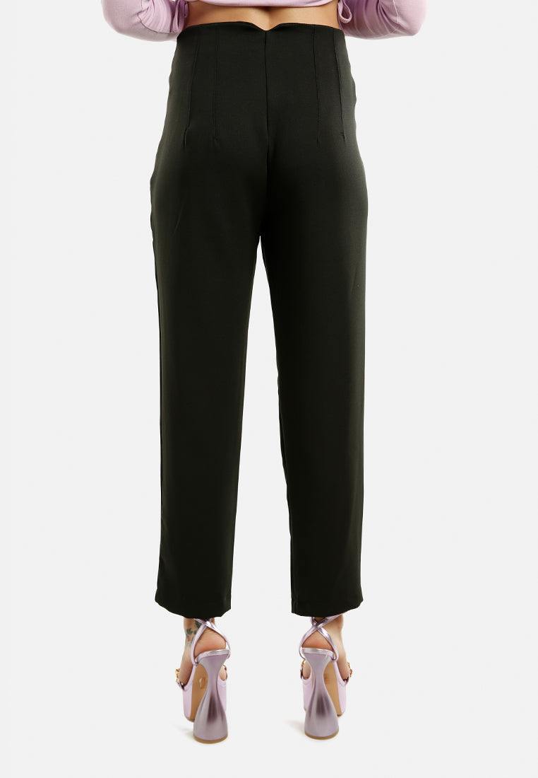 high waist semi casual trouser by ruw#color_black