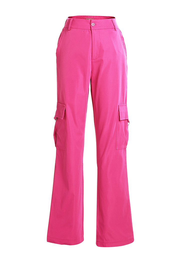 high waist cargo pants by ruw#color_mango-magenta