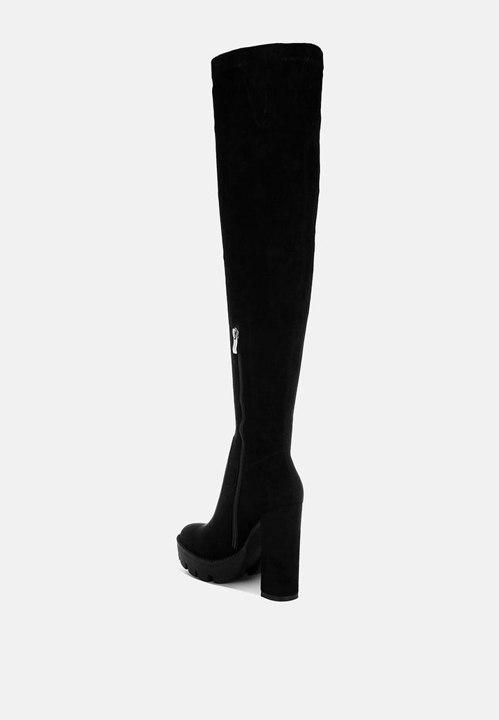 maple faux suede long boots by ruw#color_black