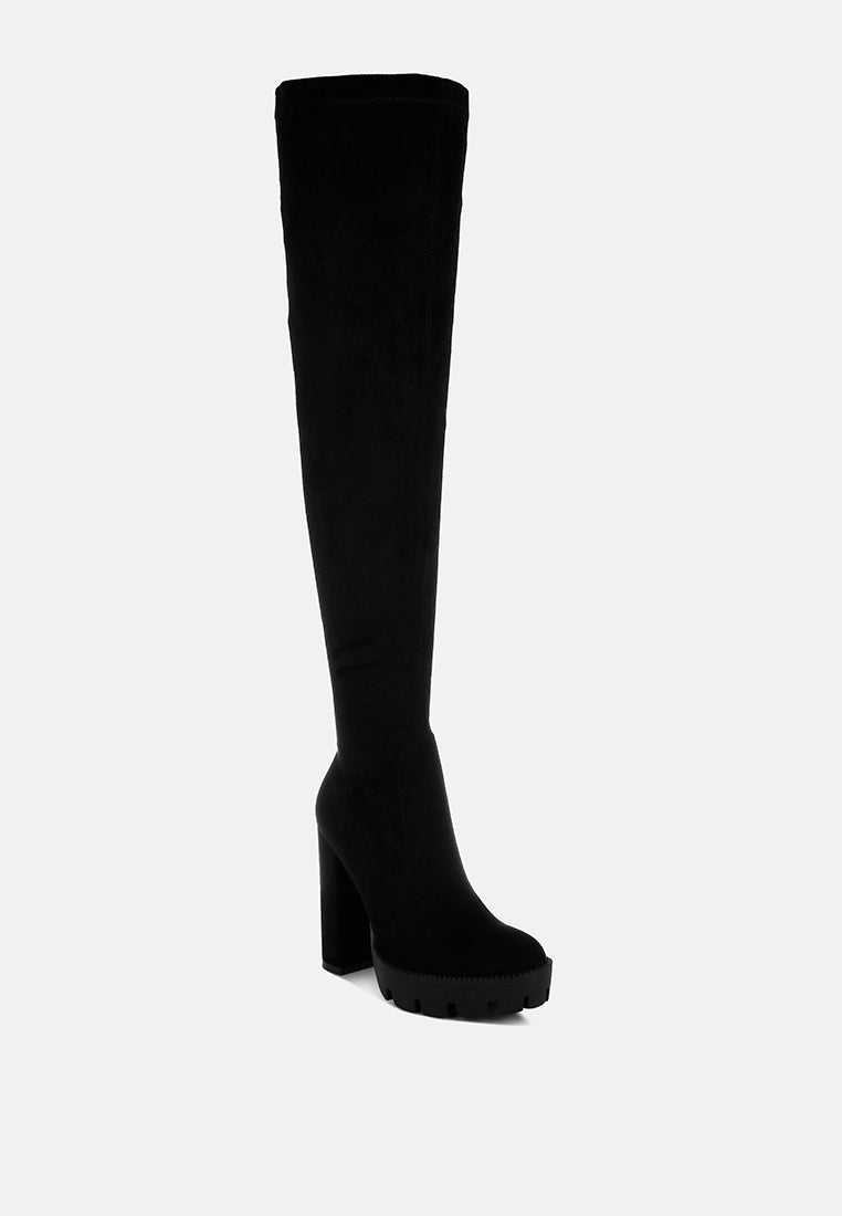 maple faux suede long boots by ruw#color_black