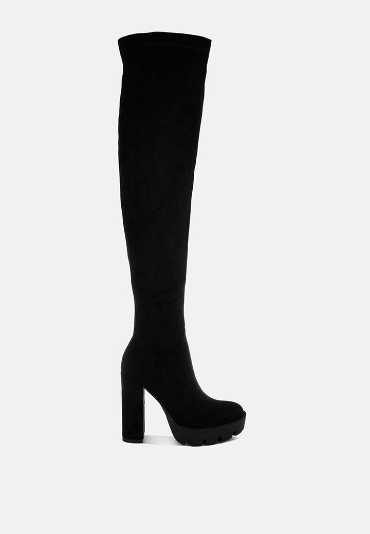 maple faux suede long boots by ruw#color_black