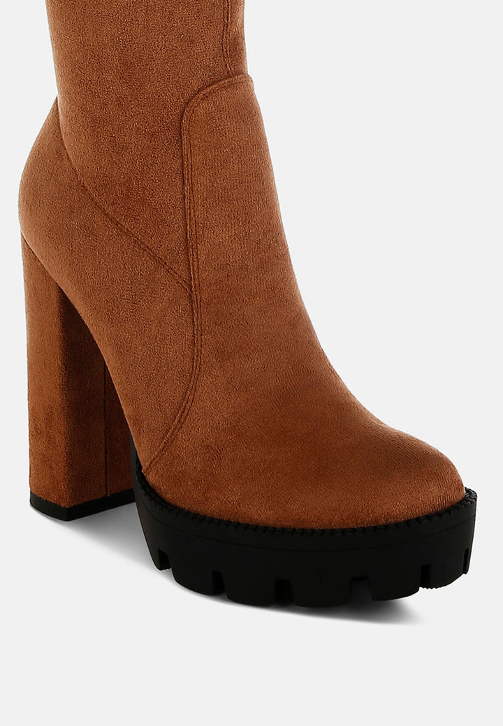 maple faux suede long boots by ruw#color_tan