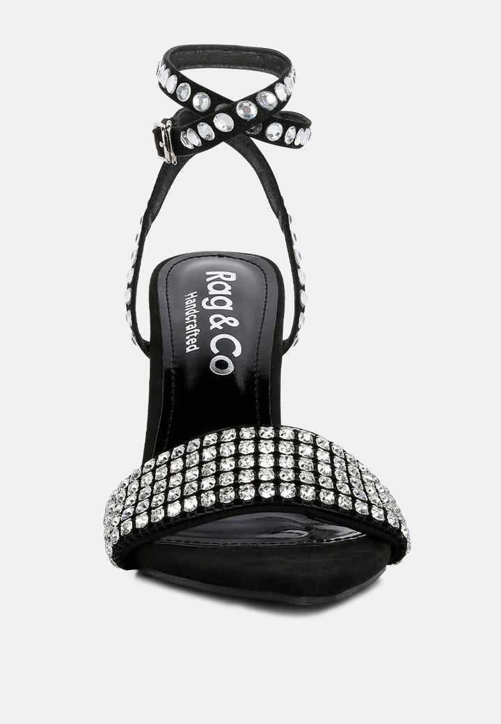 zurin black high heeled diamante sandals by ruw#color_black