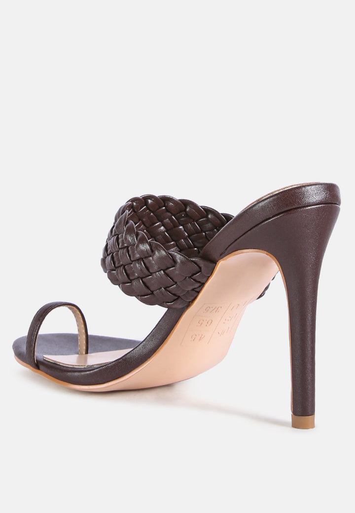 high perks woven strap high heels by ruw#color_espresso