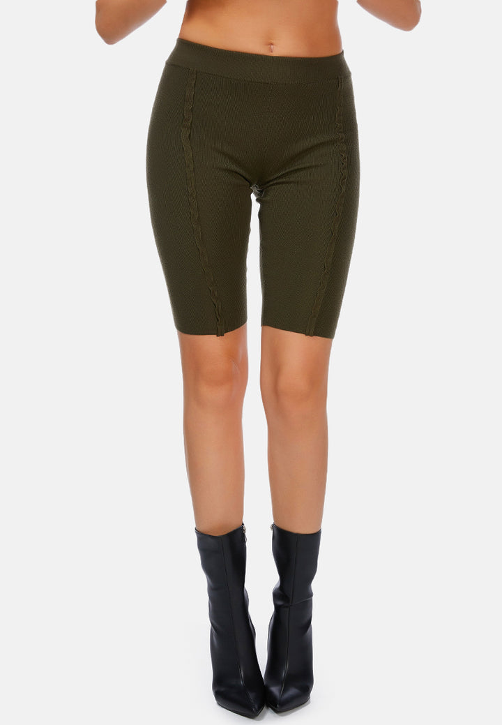 high waist biker shorts#color_olive