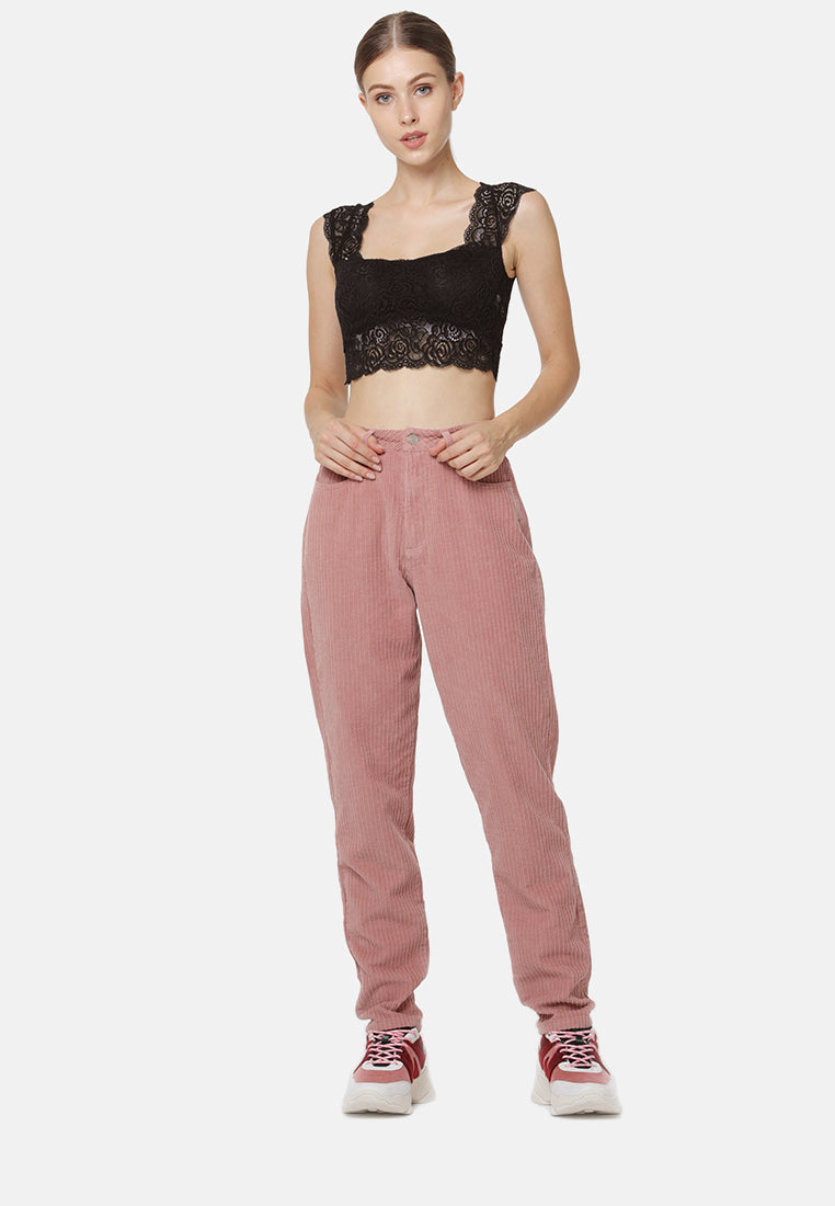 high waist corduroy pants#color_blush