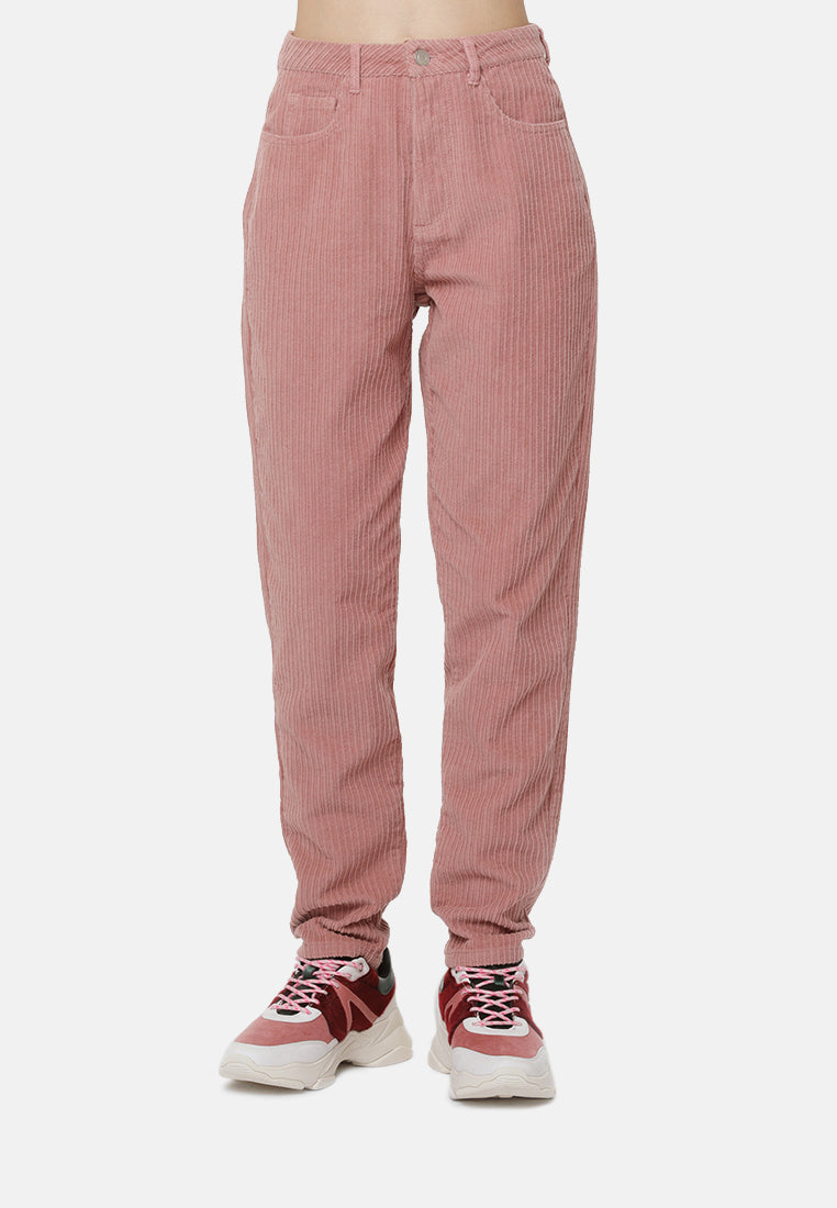 high waist corduroy pants#color_blush