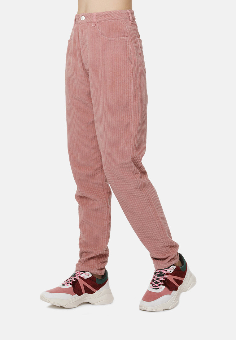 high waist corduroy pants#color_blush