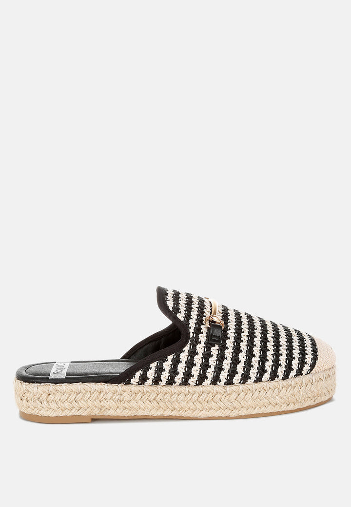 himari raffia slip-on mules by ruw#color_black