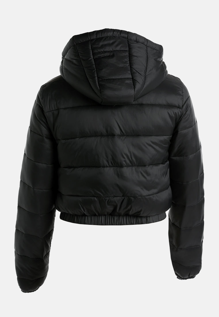 hooded puffer jacket#color_black