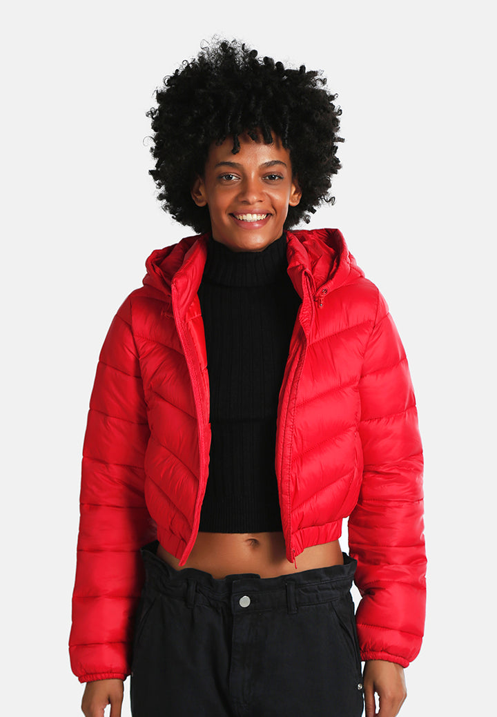 hooded puffer jacket#color_red