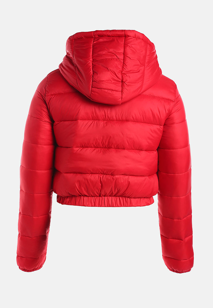 hooded puffer jacket#color_red