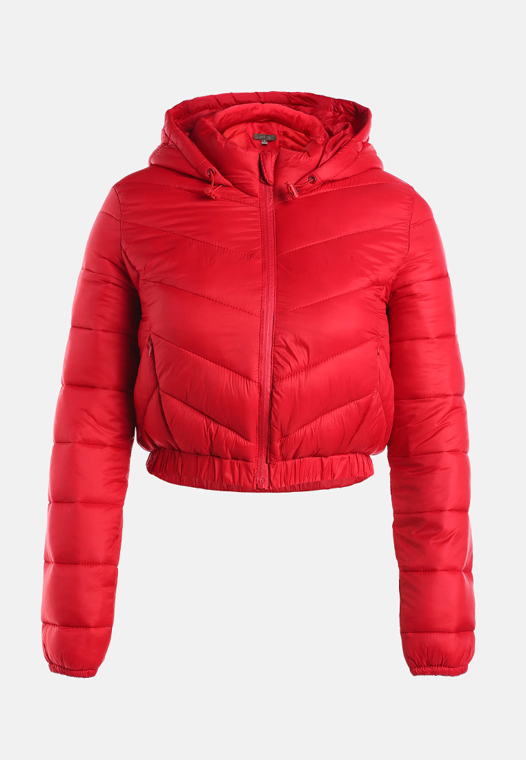 hooded puffer jacket#color_red