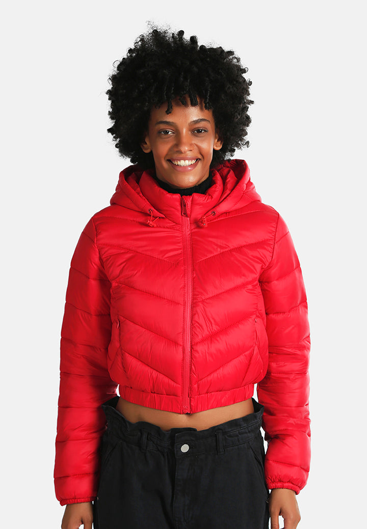 hooded puffer jacket#color_red