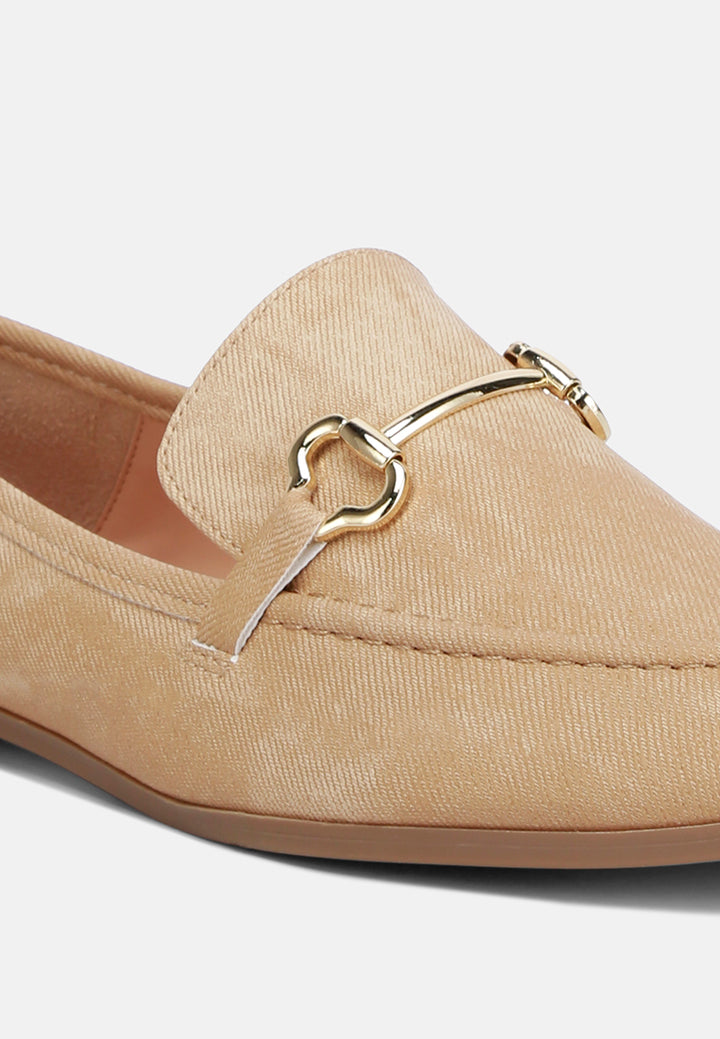 horsebit canvas loafers#color_beige