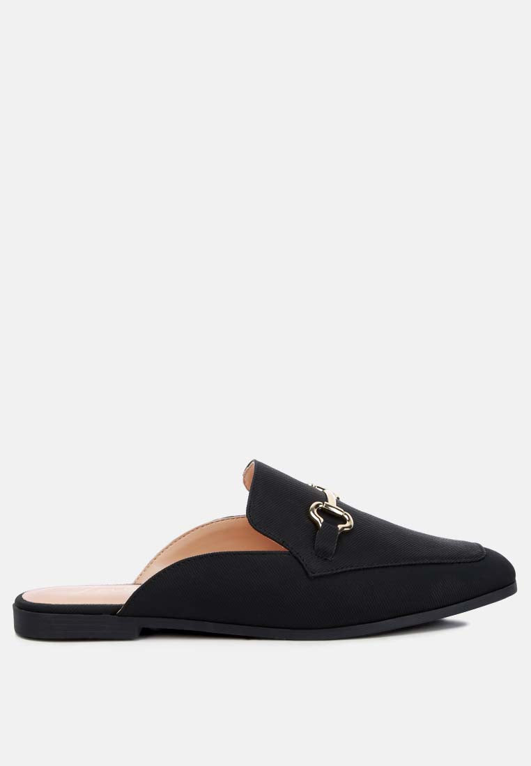 horsebit slip on mules#color_black