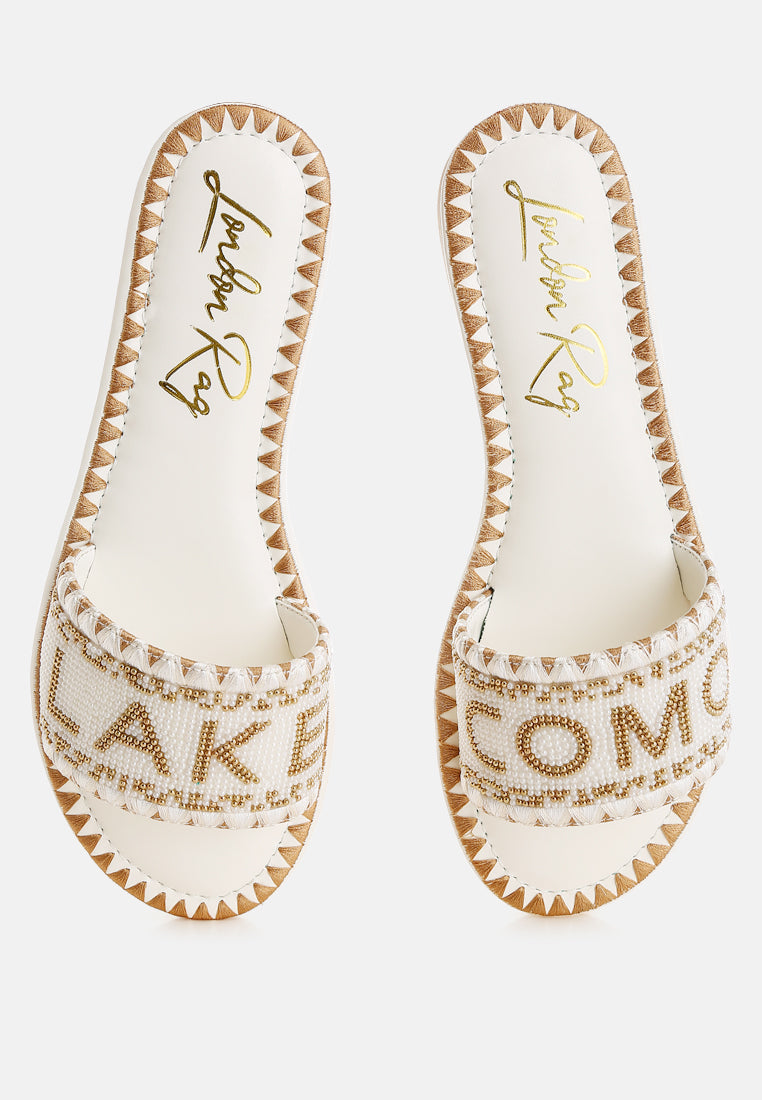 hot hub beaded lake como flat slip ons#color_beige
