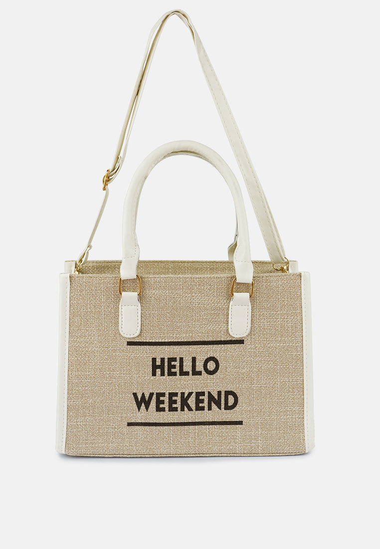 microfiber slogan tote bag#color_beige