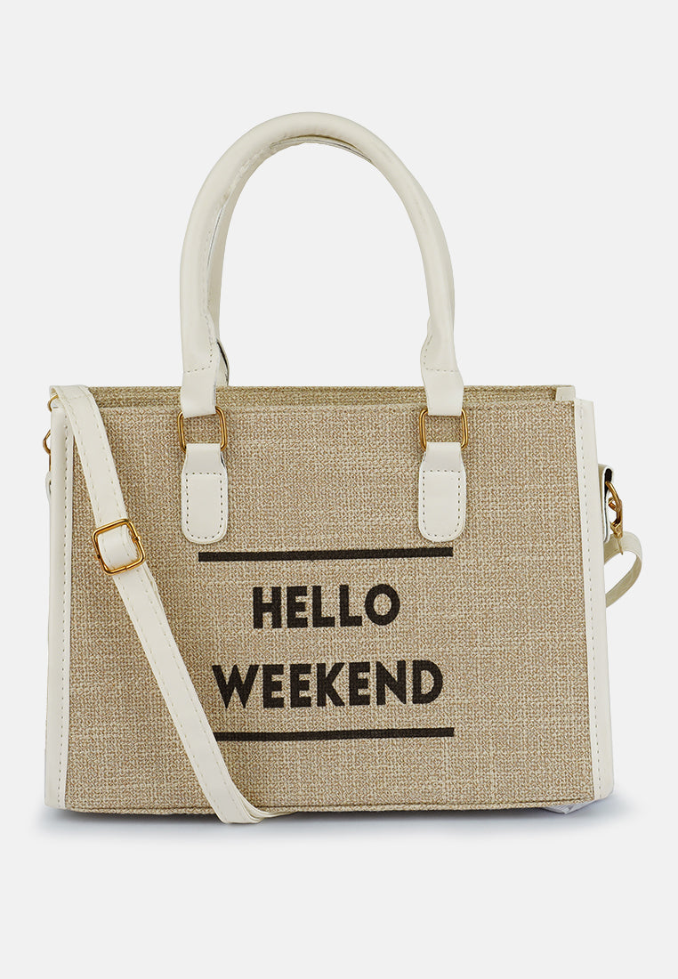 microfiber slogan tote bag#color_beige