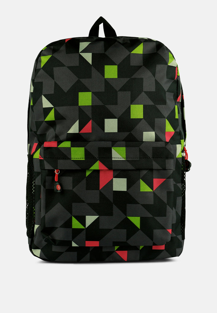 casual college backpack#color_multi-black
