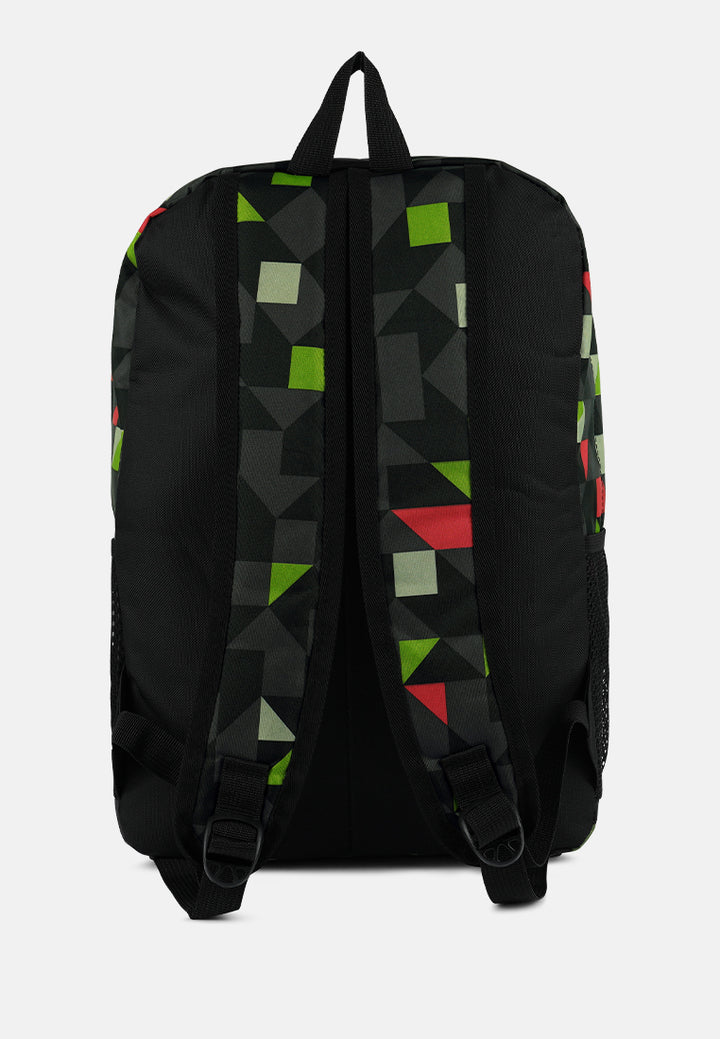 casual college backpack#color_multi-black