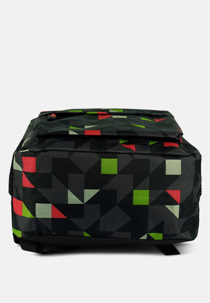 casual college backpack#color_multi-black
