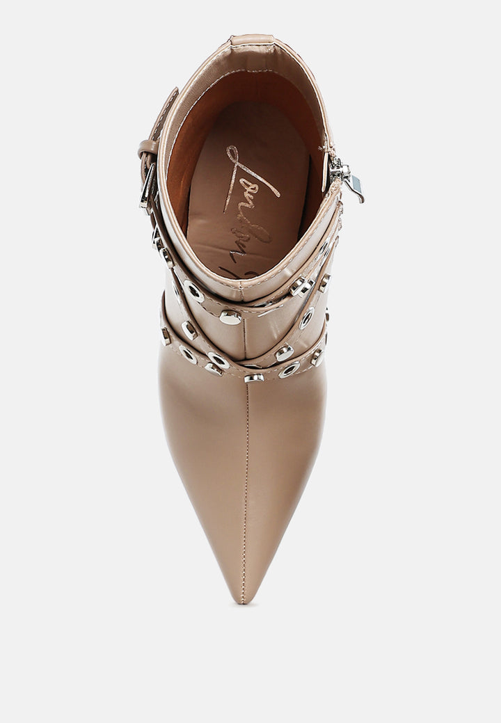 jacinta slim flared heel strappy boots#color_beige