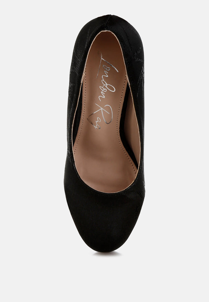 platform block heel pumps by ruw#color_black