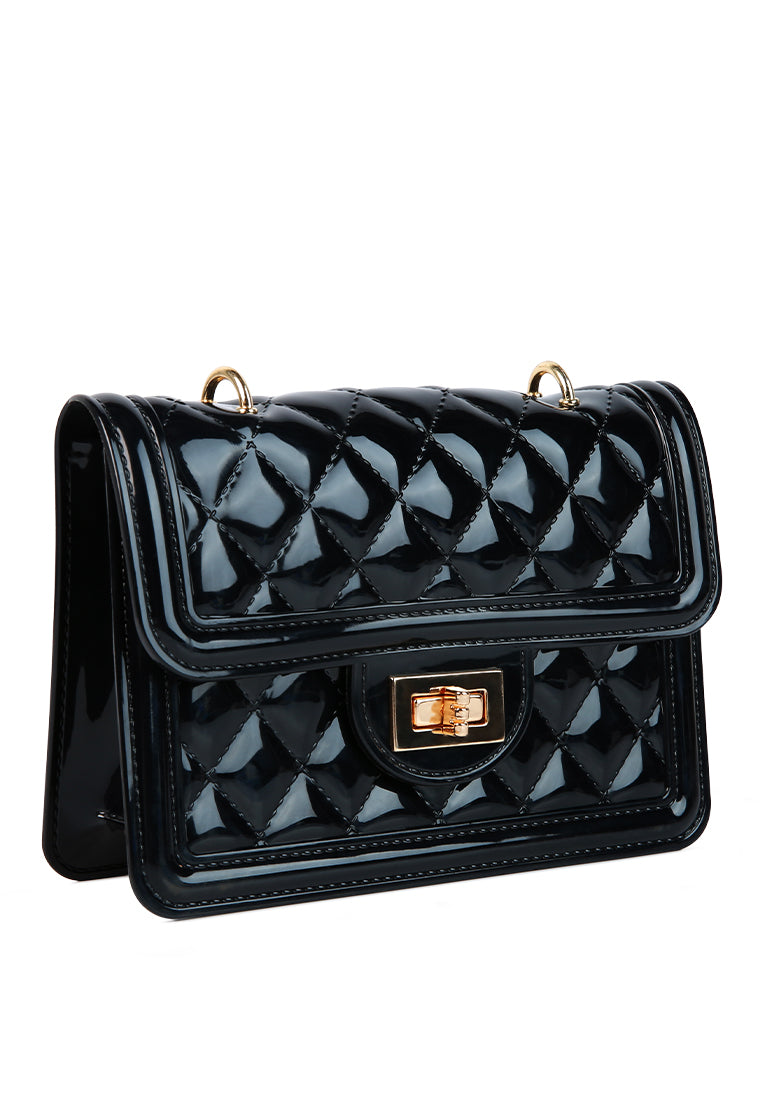 jelly quilted sling bag#color_black