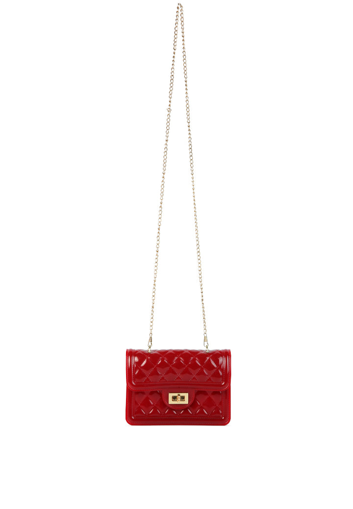 jelly quilted sling bag#color_burgundy