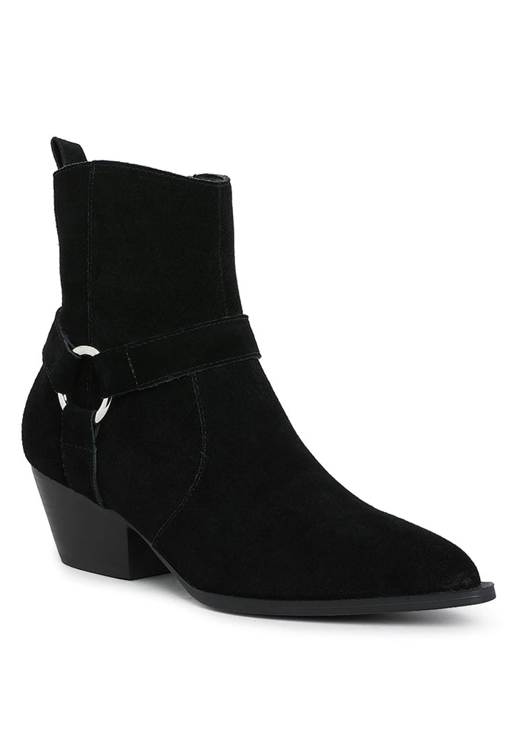 harness detail ankle boots by ruw#color_black